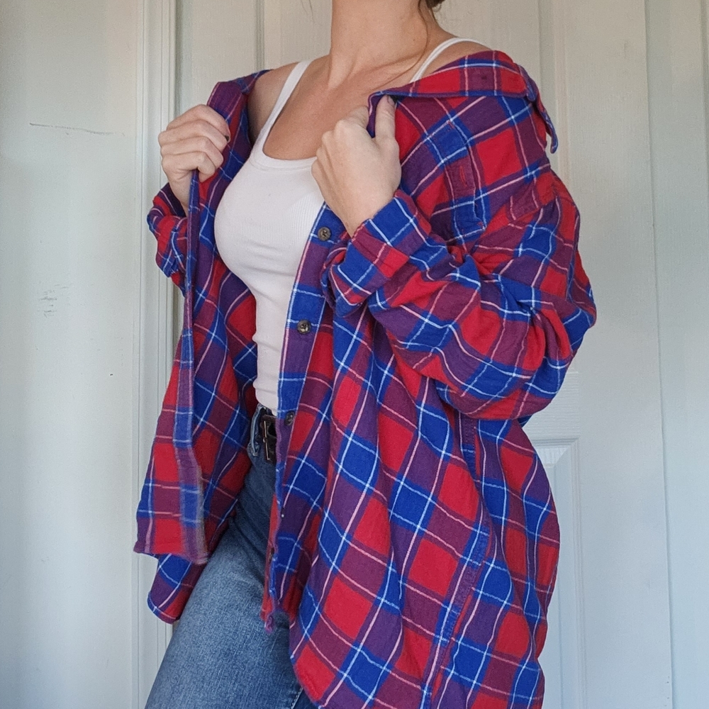 Duluth Red & Blue Plaid Flannel